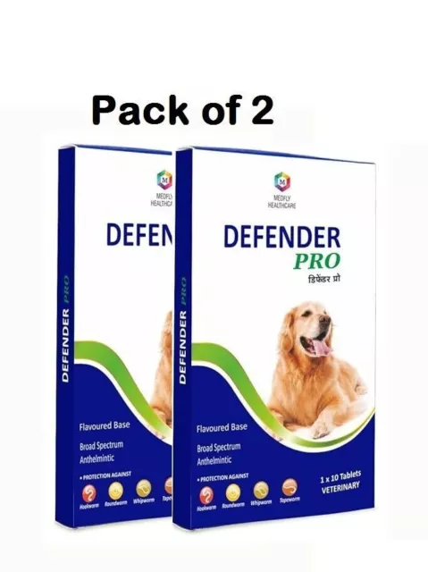 2x Medfly Healthcare Defender Plus Desparasitante para perros en todas las...