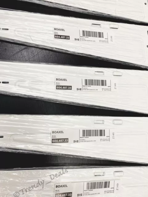 SET of 6 - Ikea BOAXEL Bracket for Shelf, Steel, White 15 ¾" 604.487.33 - NEW 4