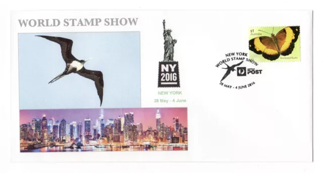 2016 New York World Stamp Show Bird pmk Souvenir Envelope