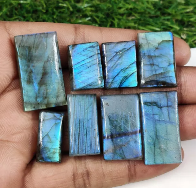 Natural Lovely Blue Fire Labradorite Cushion Gemstone For Jewelry Making 192 Cts