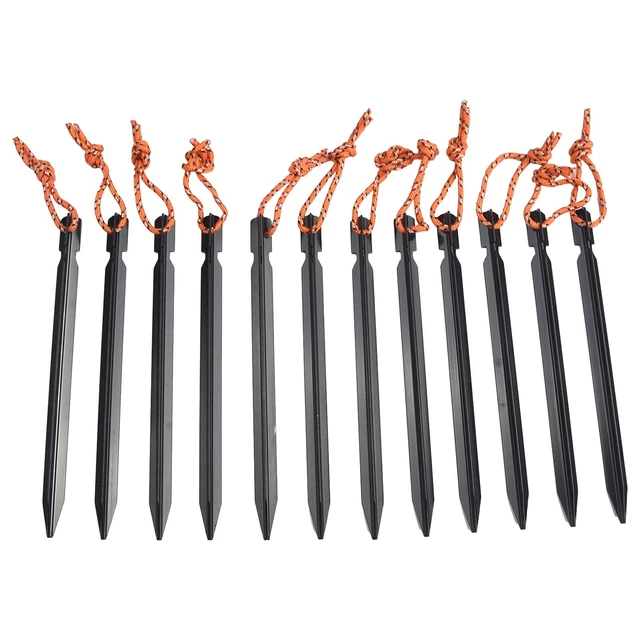 10 Piquets De Tente Egurs – 18 Cm, Alliage D’aluminium, Triangulaires, Ultralégers (14 G Pièce)