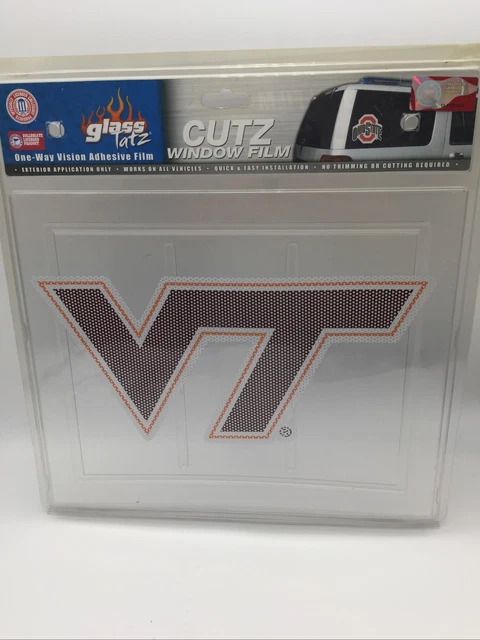 Virginia Tech Window Film Cutz 11” X 5.25”