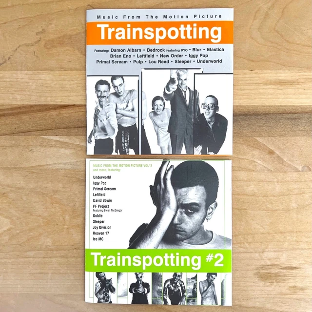 LOT OF 2 TRAINSPOTTING Soundtrack CDs Volumes 1 & 2 VG+ in sleeves 8