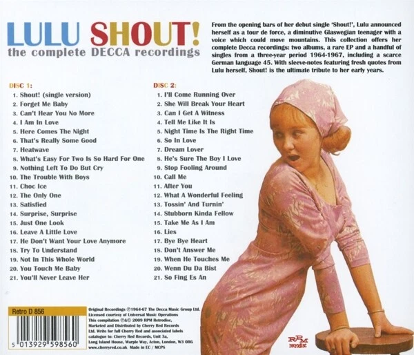未開封　Lulu Shout! Complete DeccaRecordings Lulu – Shout – Vinyl (LP, Compilation + 2 more), 1983