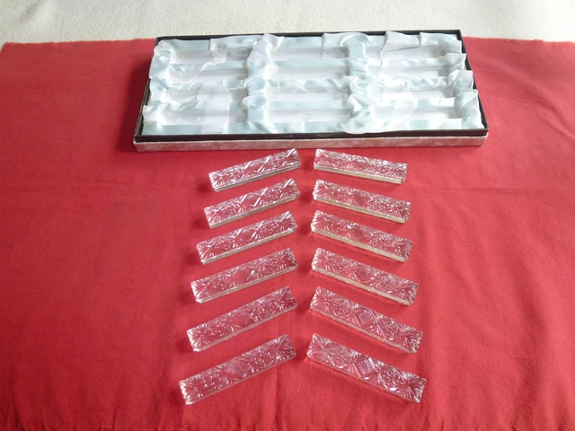 Porte-couteau X 4, porte couvert, porte-couteau cristal ciselé