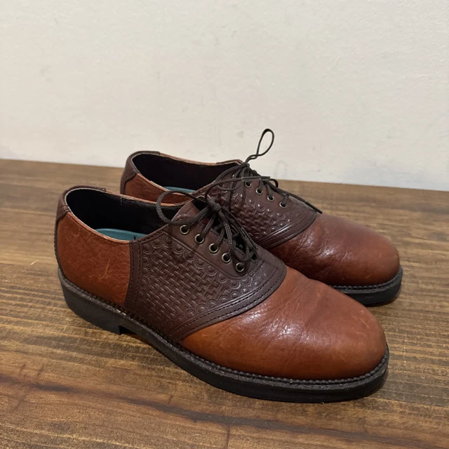 H.S. TRASK SADDLE Shoes Mens Brown Buffalo Leather Oxford  display picture 1
