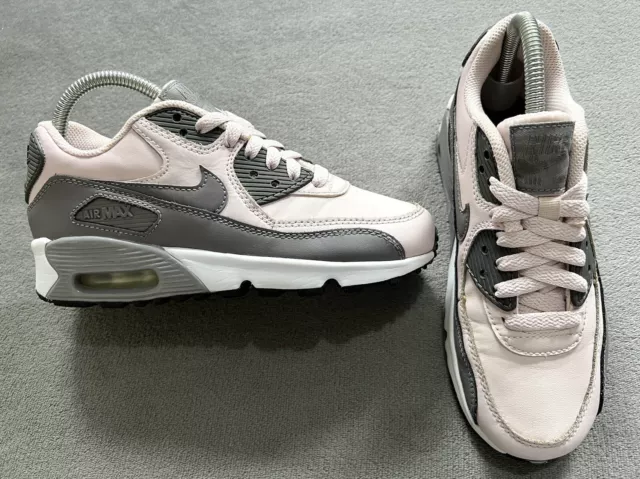 Air max 90 leather (gs) barely rose/gunsmoke-white-black sale