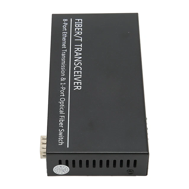 (Prise UE) Commutateur Fibre Optique SFP 10 100M 1 Port Optique 8 Ports