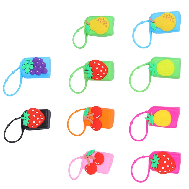 10 pz custodia in silicone serie frutta 30 ml lozione copertura protettiva in silicone bambino