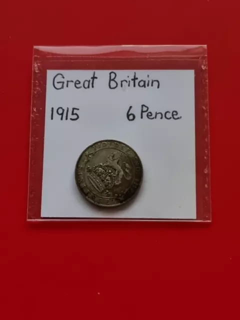 UK 1915 Sixpence