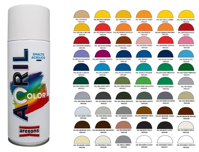 Smalto Vernice Spray Arexons Acrilcolor 400ml Acrilico Pittura Bomboletta