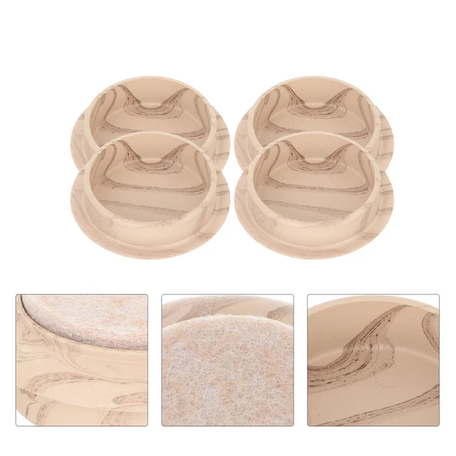 4 Pcs Gobelet À Roulette Fixe Plastique Curseurs De Pieds Chaise