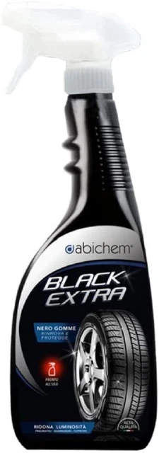 Abichem, Noir Extra, Renouvelle Et Protège L'Élasticité Du Pneumatique, 750ml