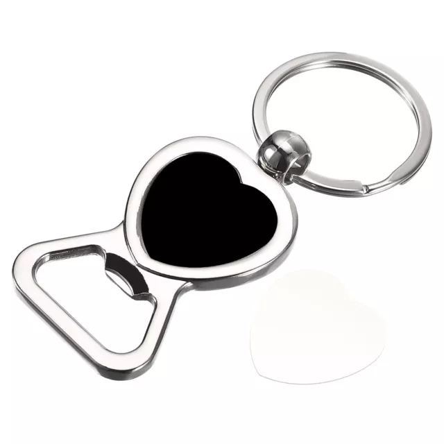 Keychain Bottle Opener, 1pcs - Stainless Steel Flat Beer Bottle Opener (Silver)