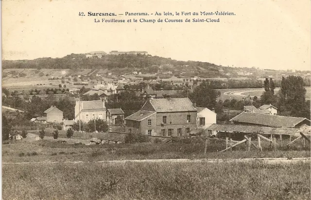 Carte Postale Suresnes Panorama Au Loin Le Fort Du Mont Valerien La Fouilleuse