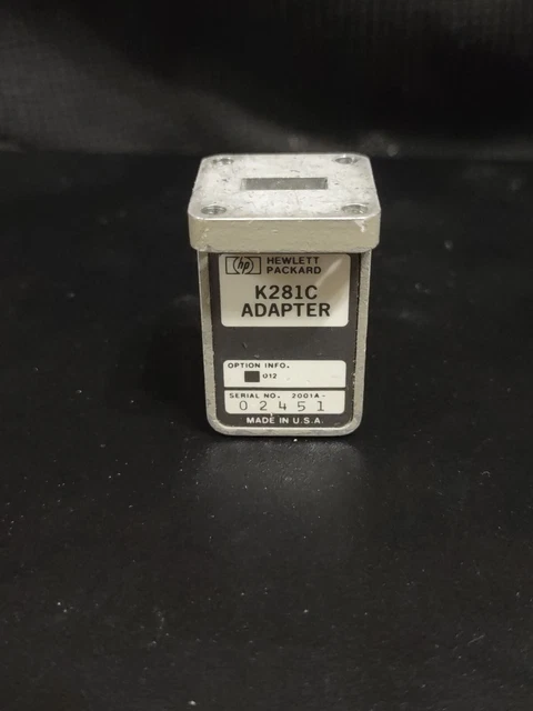 HP K281C-012 (WR-42) 18 to 26.5 GHz, Waveguide to 3.5 mm (M) Adapter. Tested!