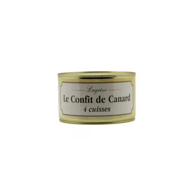 Confit de Canard du Sud Ouest 4 Cuisses. Conserve 1350 gr, Lagrèze