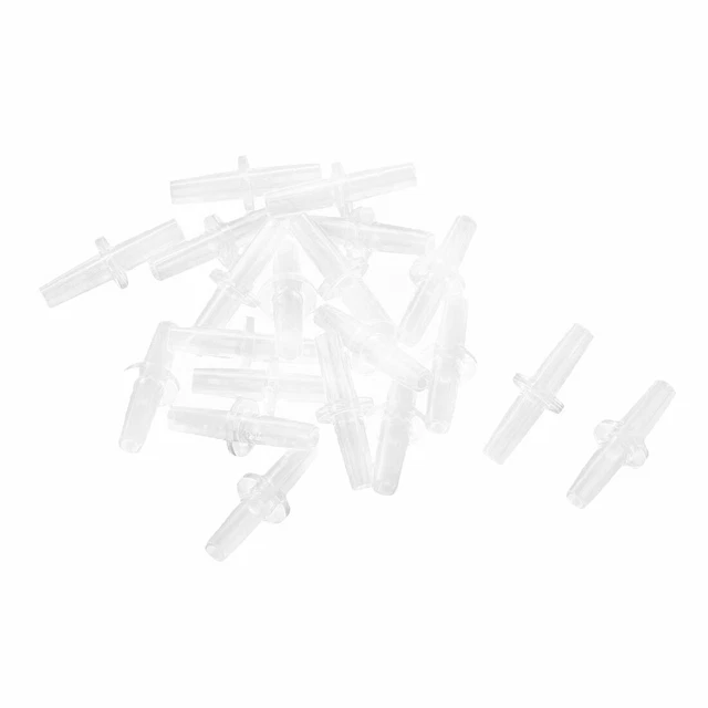 20 Pcs Clear Plastic Aquarium Air Airline Tube Pipe Pump Valve Connector Tubing