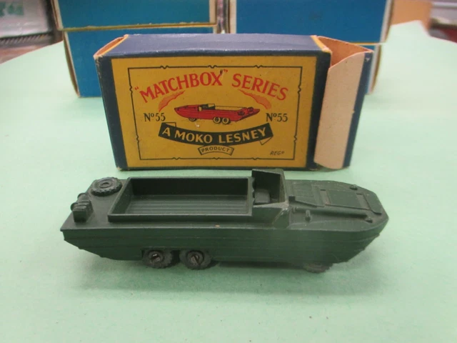 MATCHBOX N° 55 D.U.K.W Amphibian 1958 VINTAGE LESNEY MOKO Matchbox