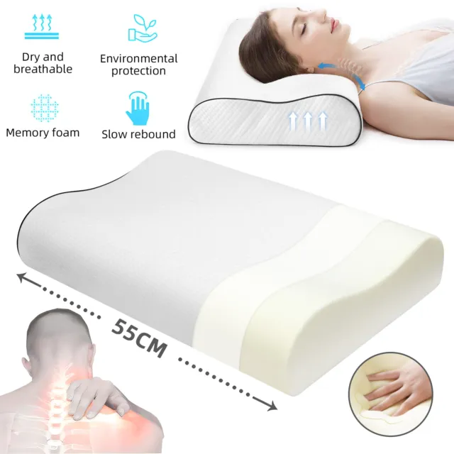 Memory Foam Neck Pillow Health Care Cushion Support Rebound Contour Pain Relief