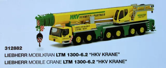 Herpa 312882 Liebherr LTM 1300-6.2 Mobilkran „HKV Krane“ Autokran neu in OVP