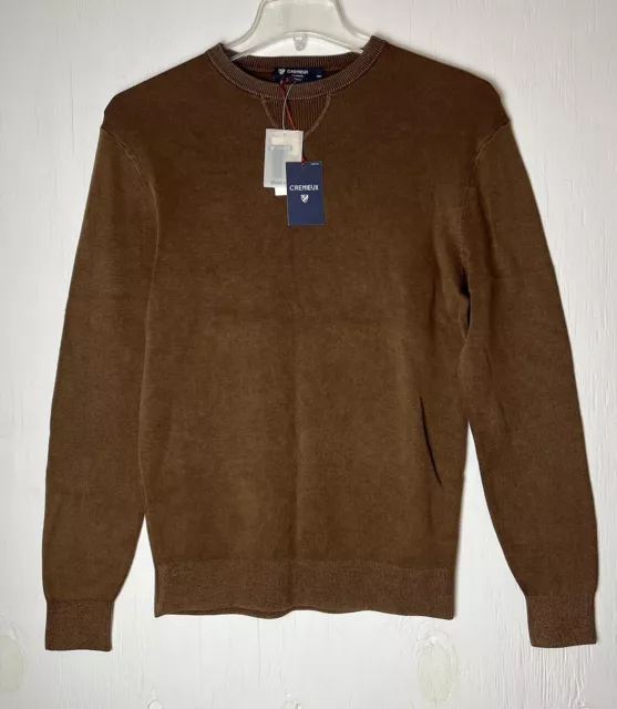 Cremieux Brown Sweater NWT $95 100% Cotton