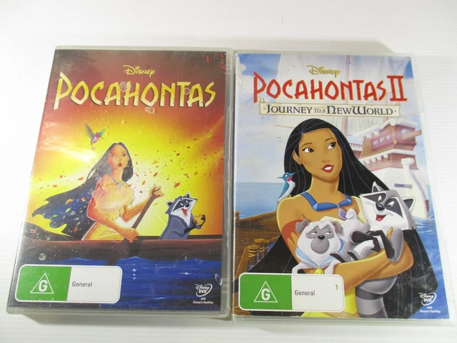 Pocahontas & Pocahontas Journey to a New World DVDs G PAL Disney DVD 1995 1998