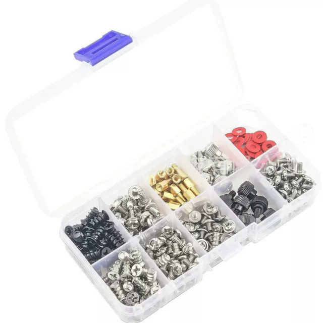 300Pack M3 M3.5 M5 Assorted Compater PC Hard Drive Motherboard Case Fan Screws