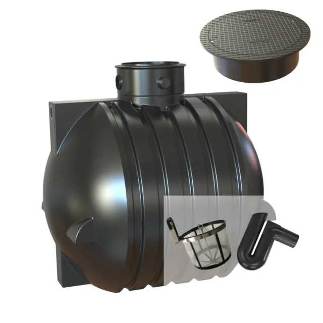Regenwassertank Zisterne 6000L - Set inkl. Anschlüsse + PE-Abdeckung + Filterset