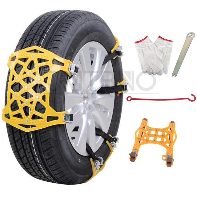 6pcs Snow Anti-Skid Tire Chains Adjustable SUV Car Tire Chains Ice Mud Climbing