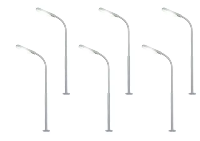 Viessmann 60906 - H0 Street Lamps, LED White 5+1 - New