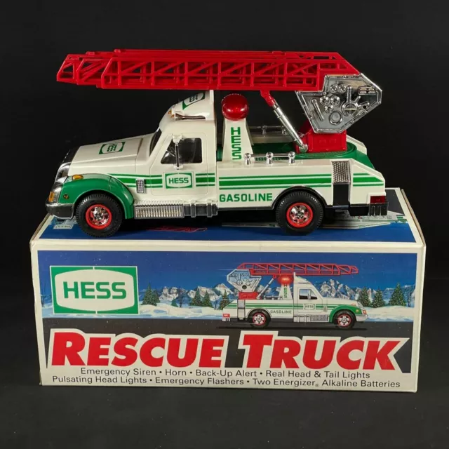 Vintage 1994 Toy Hess Fire Rescue Truck with Ladder in original box