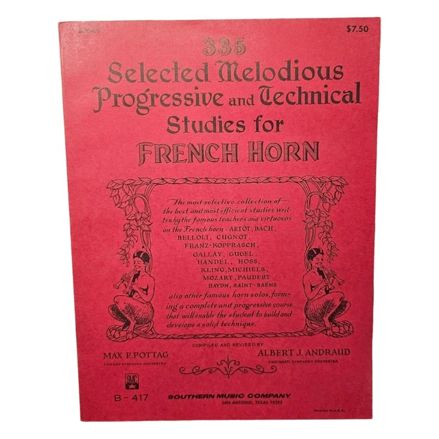 335 Selected Melodious Progressive & Technical Studies for French Horn