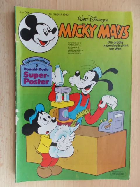 Comics, Hefte, MICKY MAUS, Band Nr. 21/1982 , mit Beilage, Walt Disney, Ehapa