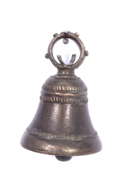 Antique Old Handcrafted Home Decorative Brass Ritual Bell, Good Sound. G70-86