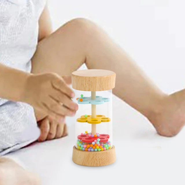 Tube Rattle Toy EDUCATIONAL LEARNING ACTIVITY Center Toy Sensory Toy Raindrop Rattle ...