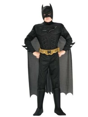 Ragazzi Deluxe Costume da Batman Dark Knight Muscolo Petto Costume Vestito bambino 