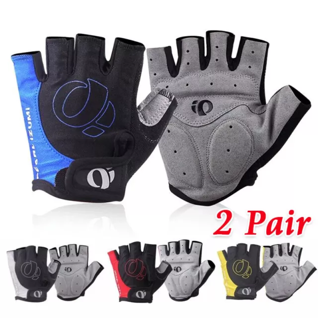 Sports Gloves Cycling 2Pair Cycling Bike Gloves Half Finger MTB Mountain Bicycle