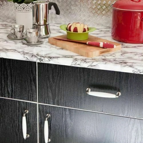 DCFIX MAKEOVER LEGNO NERO GRANA LEGNO AUTOADESIVO VINILE STICKYBACK AVVOLGENTE 2mX45cm