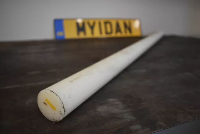 40mm x 1000mm ACETAL Rod Natural White Engineering Plastic Billet Round Bar (1)
