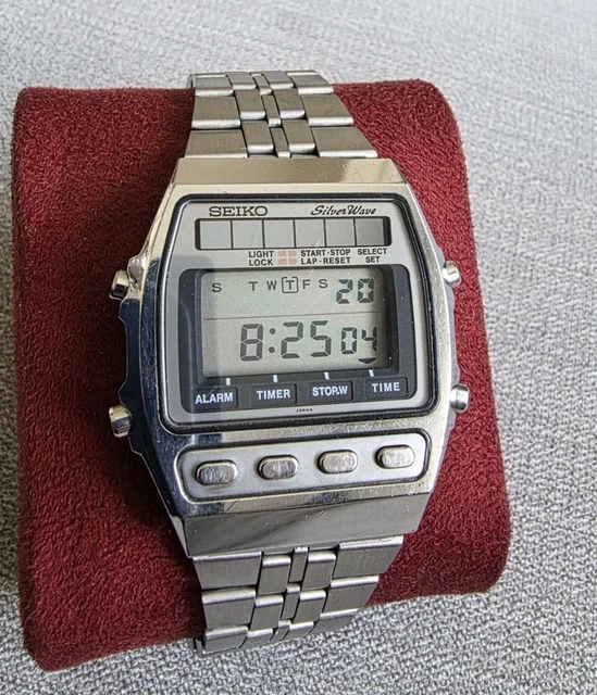 OROLOGIO VINTAGE DIGITALE Seiko Silver Wave A557 5000 EUR 249,42