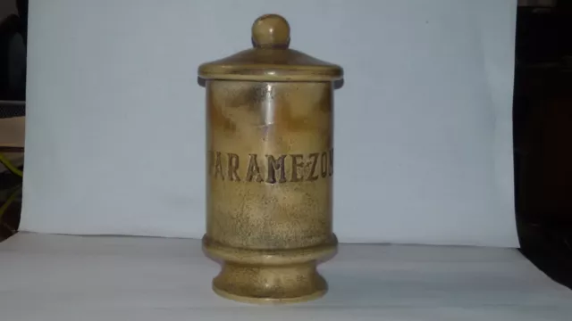 VASETTO VASO BARATTOLO CONTENITORE PARAMEZONE Laboratorio Farmacia in resina '60