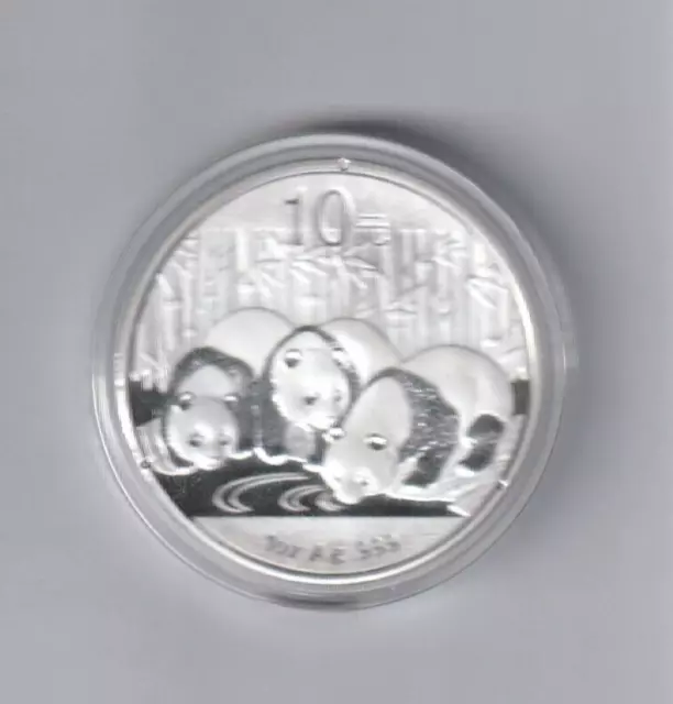 2013 Chinese Silver Panda Coin 10 Yuan 1 oz.  .999 Fine Silver Nice!