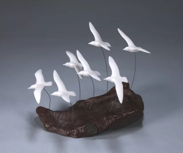 7 Seagull Sculpture Flock by John Perry 7in tall New Direct from his Studio 2