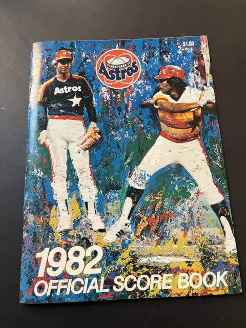 1982 Houston Astros Official Program & Scorebook vs St. Louis Cardinals