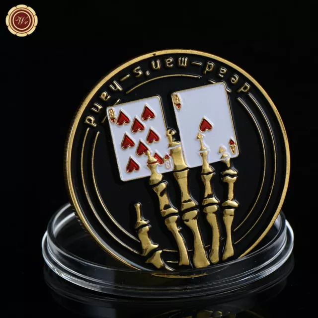 Casino Protector Challenge Coin Chip Metal Poker Card Guard Gold Plated Souvenir