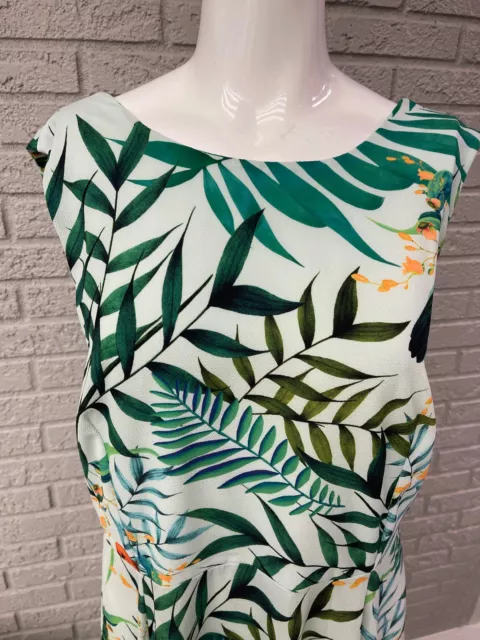 ASOS Tropical Print Ruffled Midi Dress Size 18 2