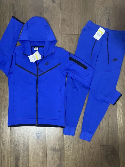 royal blue nike tech fleece tracksuit