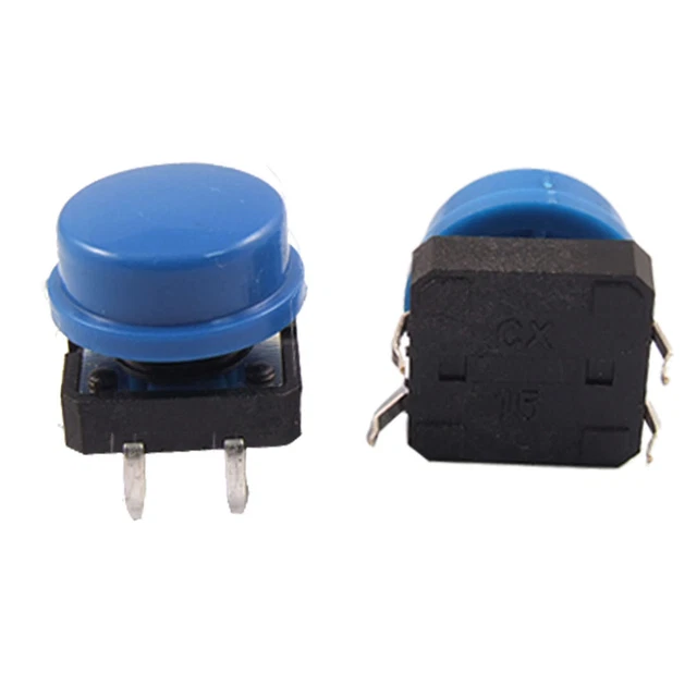 20pcs Currently Clock Tactile Push Button Switch 12x12x12mm 4 Pin DIP Cap