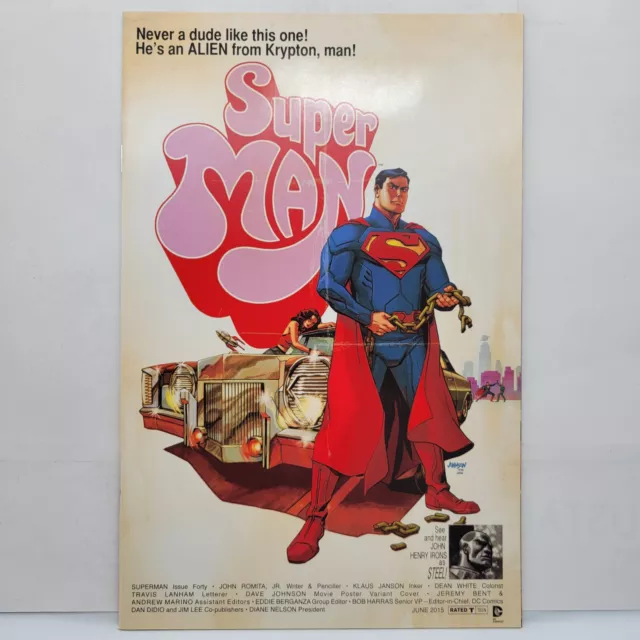 Superman Vol 4 #40 Cover B Variant Super Fly WB Movie Poster Cover 2015
